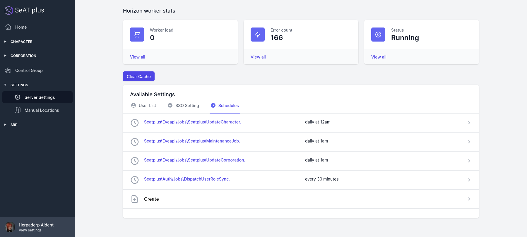 Schedules overview